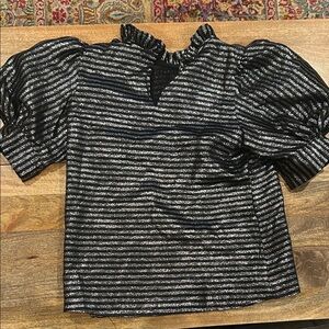 Hunter Bell Metallic Black and Silver Top